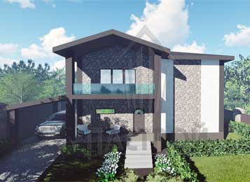 Проект двухэтажного дома СНТ Дергачи